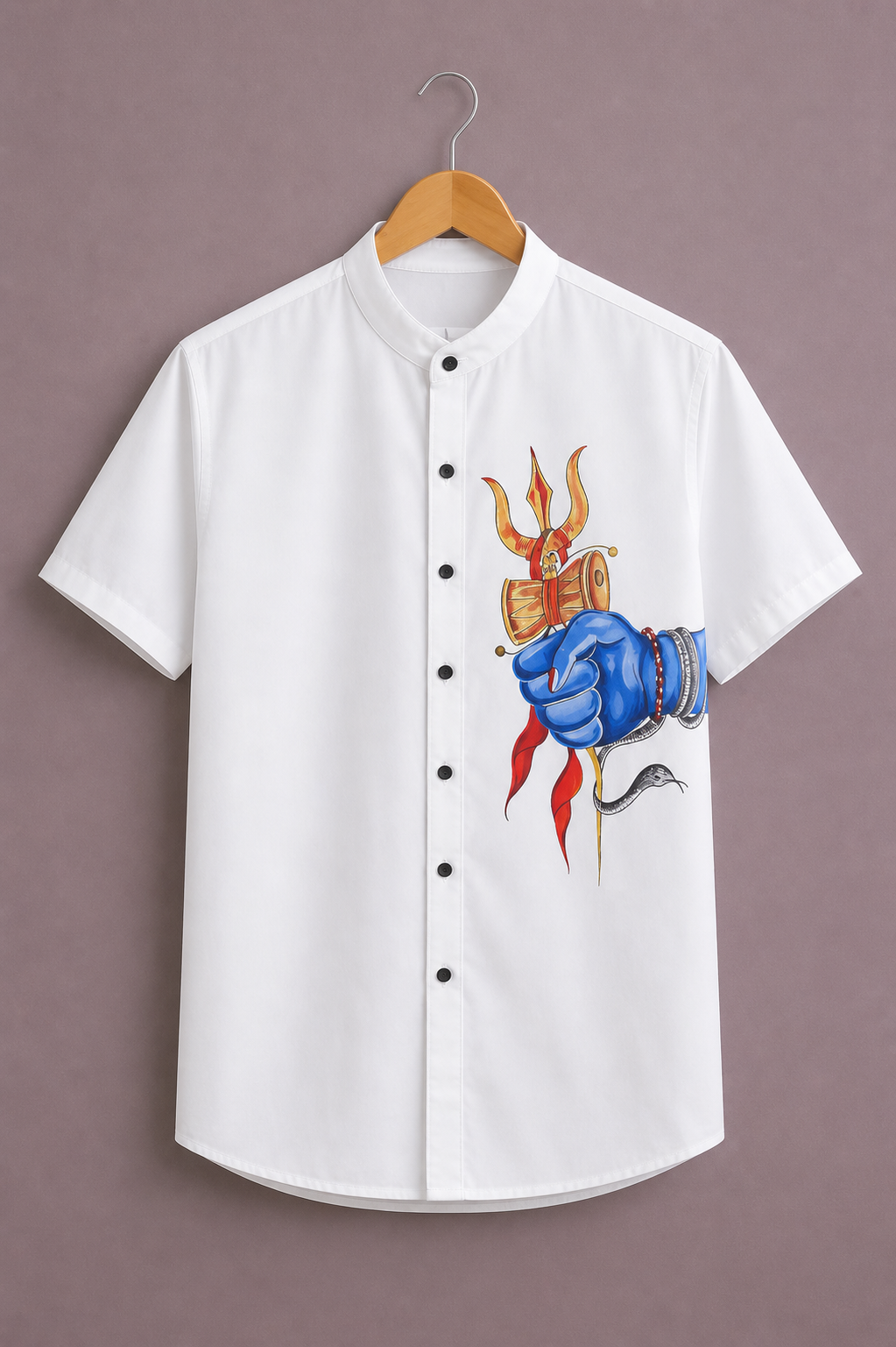 Spiritual Designer Shirt for Men – Premium Shiva Graphic Casual Outfit