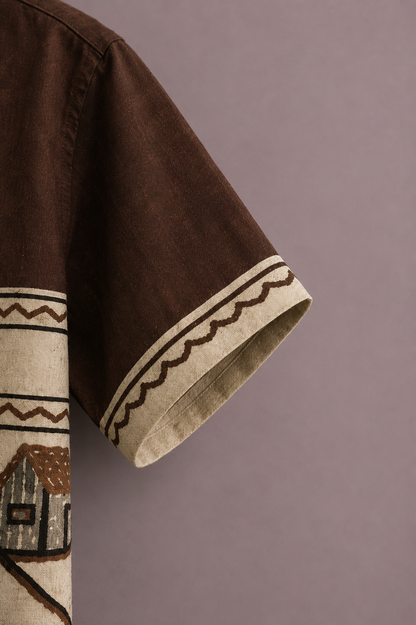 Designer Tribal Pattern Shirt for Men – Premium Casual Half Sleeve Outfit