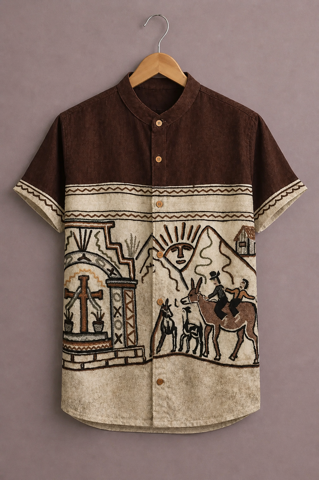Designer Tribal Pattern Shirt for Men – Premium Casual Half Sleeve Outfit